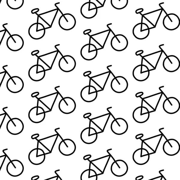 Patrón Garabato Sin Costura Bicicleta Ilustración Vectores — Archivo Imágenes Vectoriales
