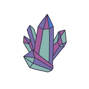 kristal karalama simgesi, vektör illüstrasyonu