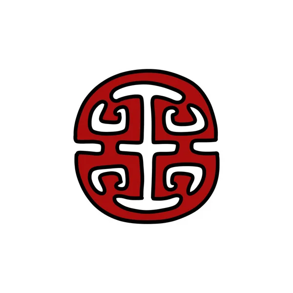 Chineză Simbol Doodle Icon Ilustrație Vectorială — Vector de stoc