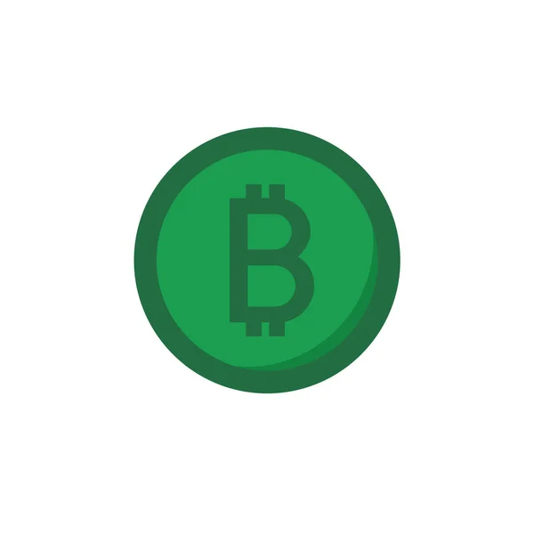 Bitcoin Flat Icon Vector Illustration — 스톡 벡터