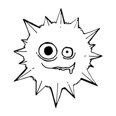 Dikenli, şişkin gözlü ve ağzından salyalar akan çılgın bir virüsün ana hatları..