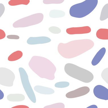 Renk taşları, kabarcıklar, çakıl taşları, çakıl taşı vektörleri pürüzsüz desen. Kağıt ya da kumaş ambalajı kavramı. Eps 10.