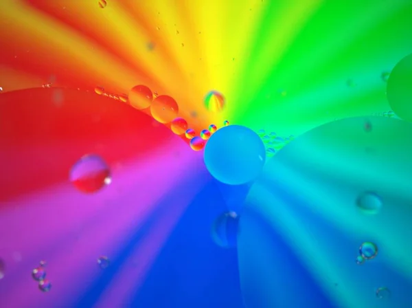 아름다운 추상적 형형색색의 거품을 색깔과 빛나는 매크로 이미지 물방울 파스텔 — 스톡 사진