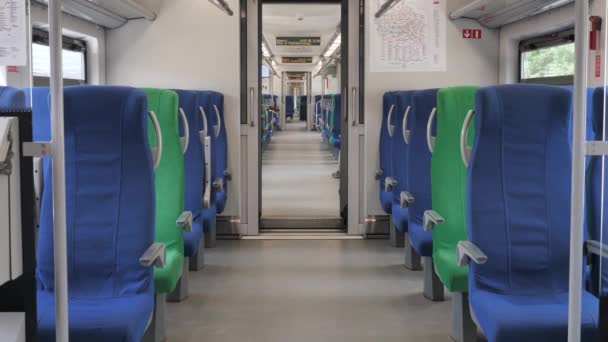 Carrozza del treno vuota. Blocco di Mosca — Video Stock