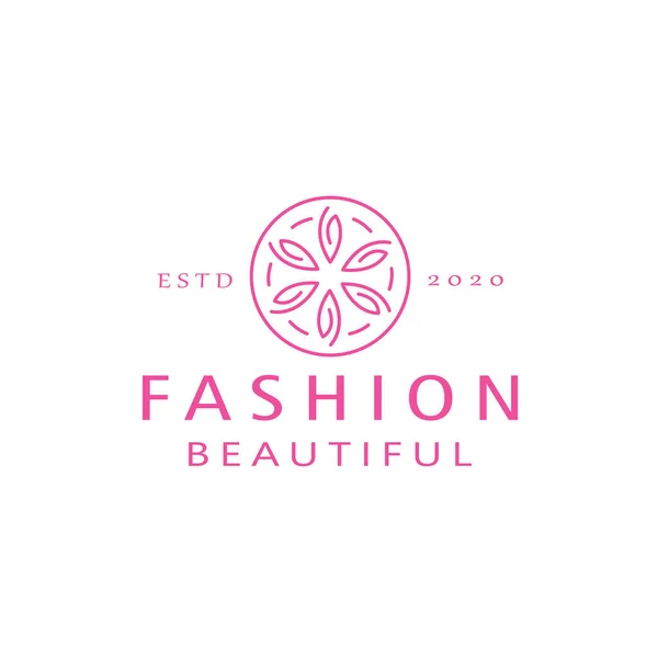 Butik için klasik çizgi logosu olan lüks Kraliyet Çiçeği
