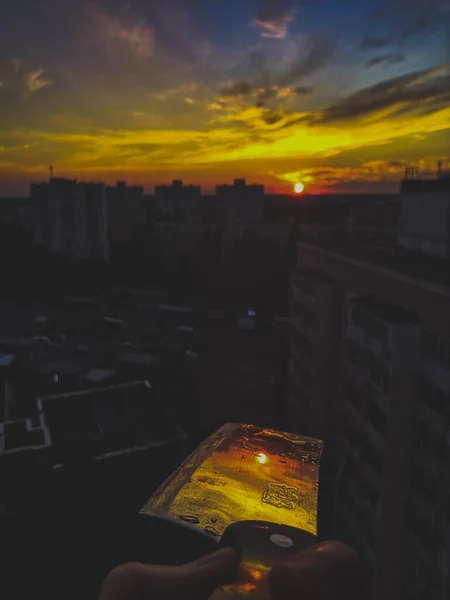 Ніж Заході Сонця — стокове фото