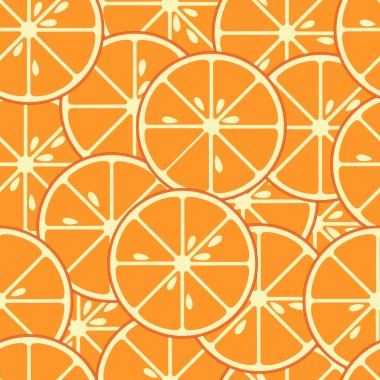 Kusursuz portakal dilimleri vektör deseni