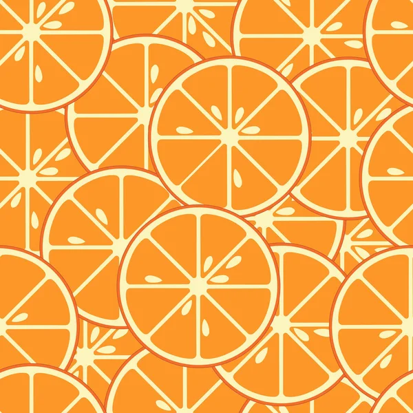 Motif Vectoriel Tranches Orange Sans Couture — Image vectorielle