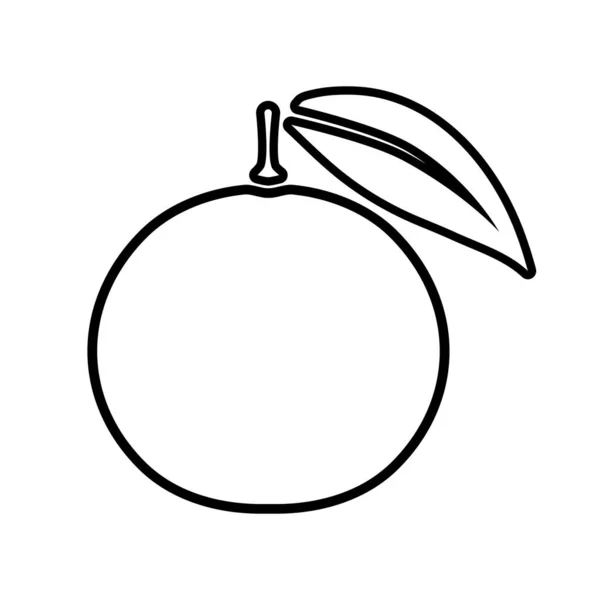 グレープフルーツベクトルアイコンのアウトラインスタイル — ストックベクタ