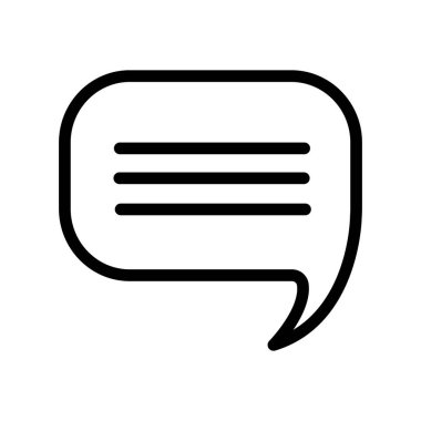 Çevrimiçi dükkanlar için minimalist simge yorum siyah ve beyaz