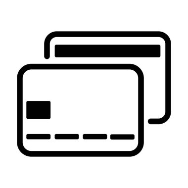 Çevrimiçi dükkanlar için minimalist kredi kartı simgesi