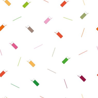 Beyaz arkaplanda kusursuz basit smoothie cam deseni