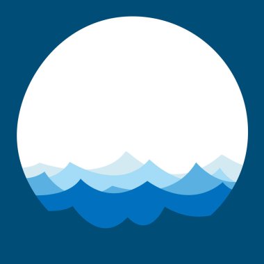 Denizci çerçeveli kağıt kesim vektör çizimi. Sualtı dünyasını kağıt kesiği tarzında bir denizaltının penceresinden görmek. Yuvarlak çerçevede vektör kağıt kesme dalgası.