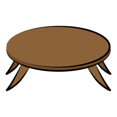 Beyaz arkaplanda kahve tablosu çizimi