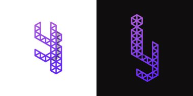 IY ve YI Polygon Logosu harfleri, IY veya YI harfleriyle çokgen ile ilişkili işler için uygundur