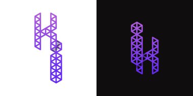 IK ve KI Polygon Logosu harfleri, IK veya KI harfli çokgen ile ilgili işler için uygundur