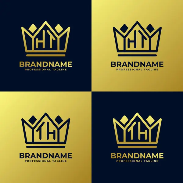 Letters Home King Logo Set Suitable Business Initials Royalty Free Stock Vectors