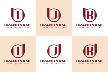 Harfler BI BJ BK DI DJ DK Logo Monogramı, IB JB KB Kimlik JD KD harfleri