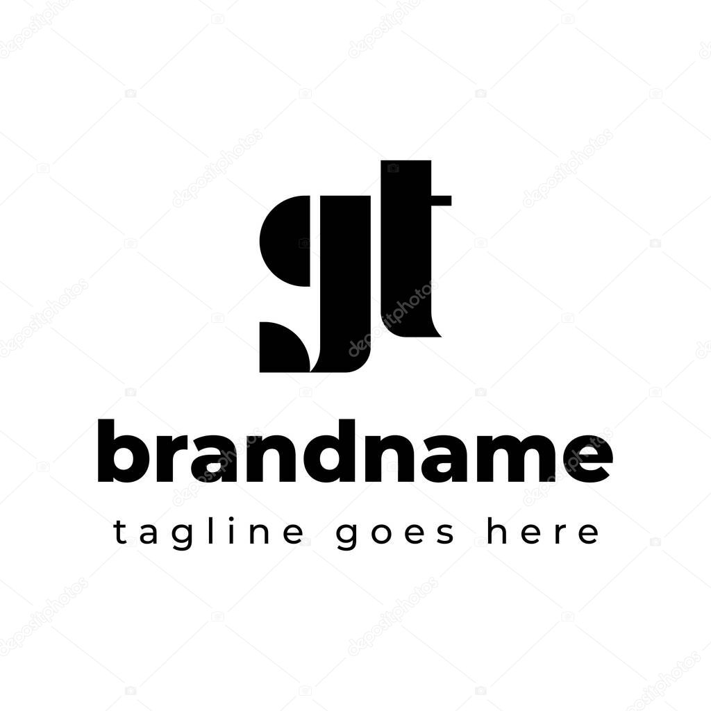 Letters GT Monogram Logo, for any business with TG or GT initials