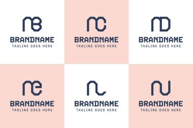 NB NC ND NE NU Monogram Logosu, BN BN DN EN LN BM baş harfleri