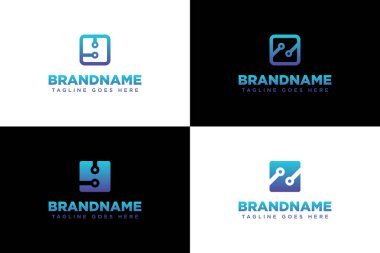 Y Z Teknoloji Logosu, yenilik, ilerleme ve dijital bağlantıyı sembolize ediyor