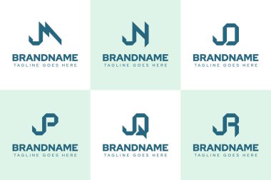 JM JN JO JP JQ JR Logo Monogram Set, MJ OJ PJ QJ RJ baş harfleri