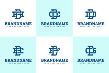 DA DC DD DE DF DG Monogram Logo Set, AD CD DD GD baş harfleri