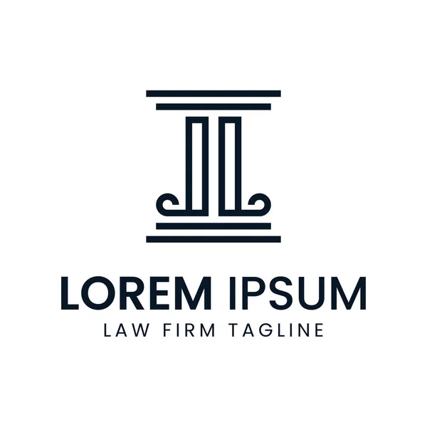 JJ ya da JL Pillar Logosu, avukatla ilgili iş için LL JJ JL LJ harfli harfler.