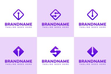 Harf N S U Diamond Teknoloji Logosu, yenilik, ilerleme ve dijital bağlantıyı sembolize ediyor