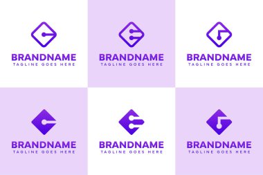 C E G Elmas Teknolojisi Logosu. Yenilik, ilerleme ve dijital bağlantıyı simgeliyor.