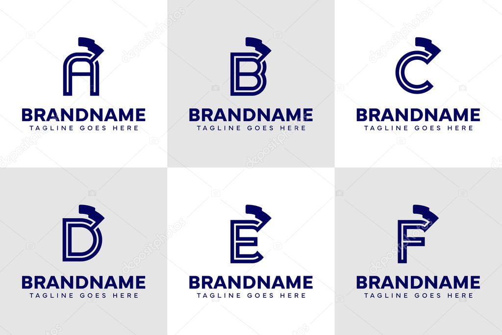 Letter A B C D E F Flag Logo, symbolizing freedom, strength, and modern patriotism