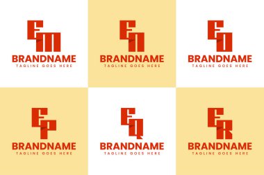 EM EN EO EQ ER Logo Monogram Set, ME NE PE QE RE baş harfleri