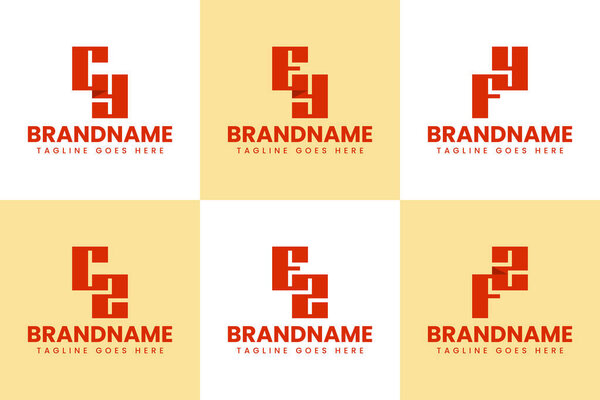 Letters CY CZ EY EZ FY FZ Logo Monogram Set, for YC ZC YE ZE YF ZF initials