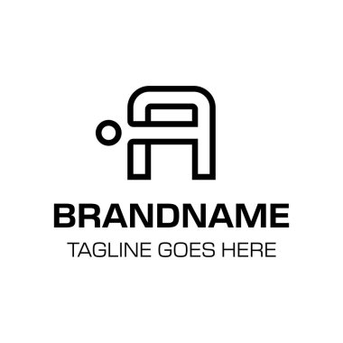 Harfler Al Monogram Logosu, AI veya IA baş harfleri olan her marka için uygundur.