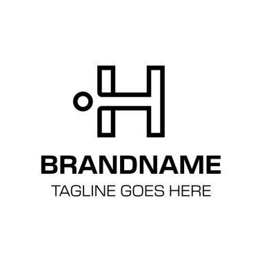 HI Monogram Logosu harfleri, HI ve IH harfleri olan her marka için uygundur.