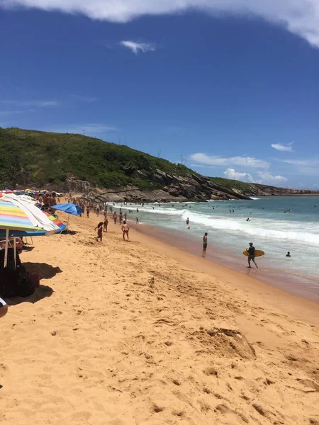 Estate Alla Spiaggia Barra Jucu Vila Velha Espirito Santo Brasile — Foto Stock
