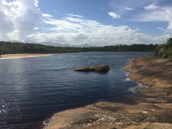 Una Bella Giornata Sole Lagoa Carais Guarapari Espirito Santo Brasile — Foto Stock