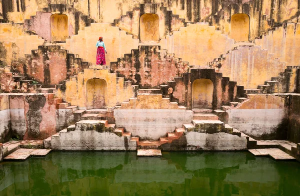 Panna Meena Kund Βήμα Καλά Στο Amber Jaipur Ινδία Υψηλής Royalty Free Εικόνες Αρχείου
