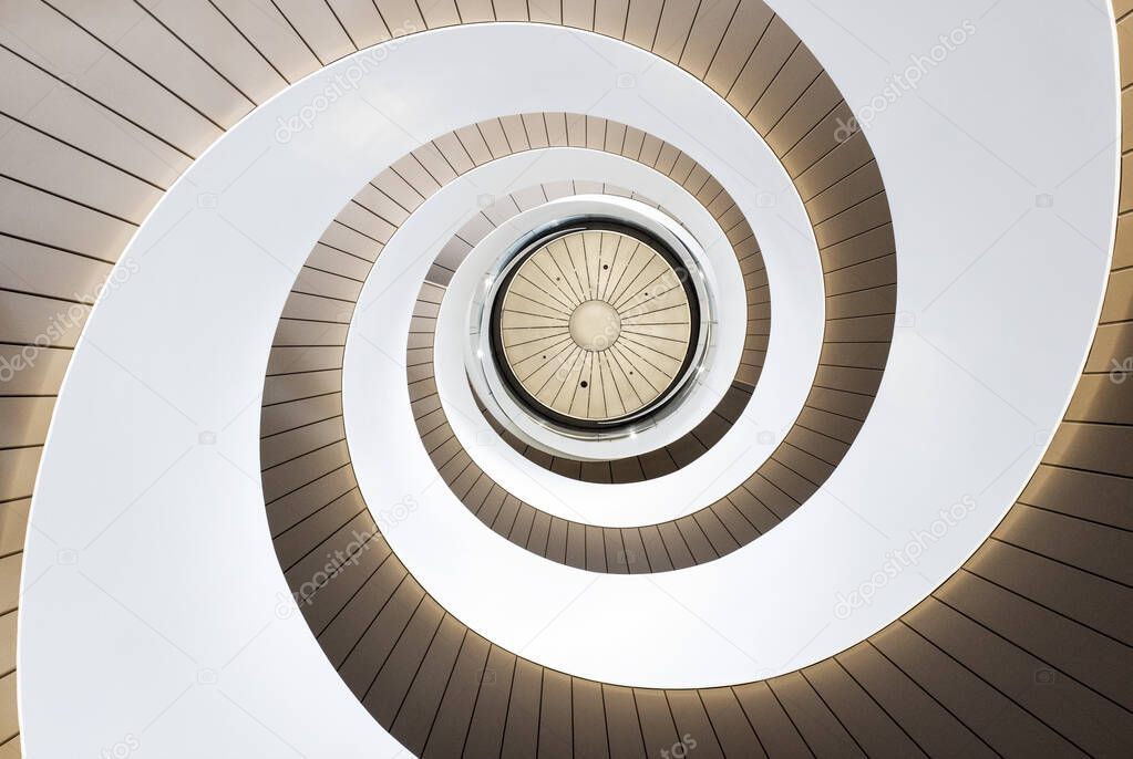 Double helix staircase in Sydney University, Australia. High quality photo