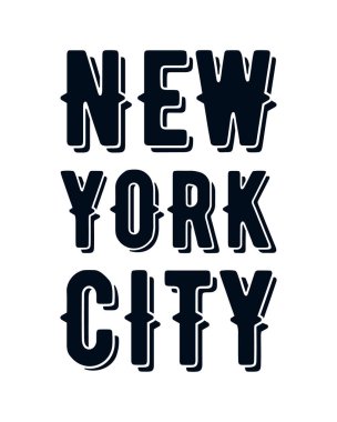 New York şehri. Tarz sahibi El tipografi posteri çizmiş. Premium Vektörü