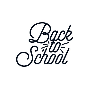 Okula dönelim. El çizimi tipografi poster tasarımı. Premium Vektörü.