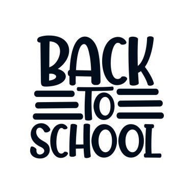 Okula dönelim. El çizimi tipografi poster tasarımı. Premium Vektörü.