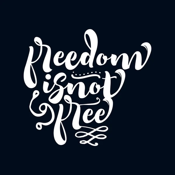 Liberdade Não Livre Desenho Cartaz Tipográfico Desenhado Mão Vetor Premium —  Vetores de Stock