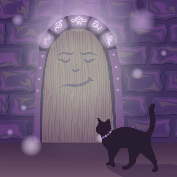 A mysterious door. Magical portal. Illustration