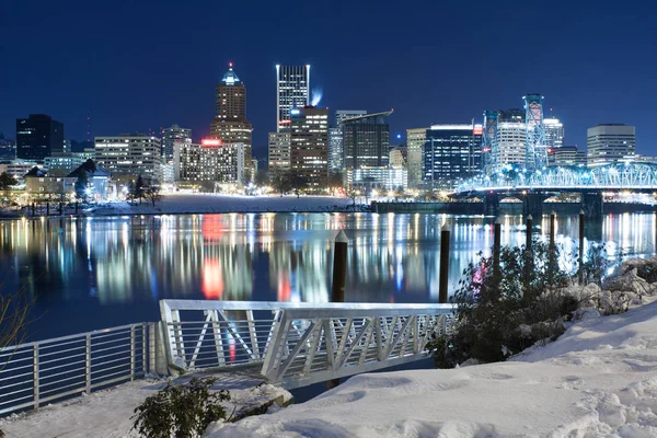 Paesaggio Innevato Portland Oregon Usa — Foto Stock