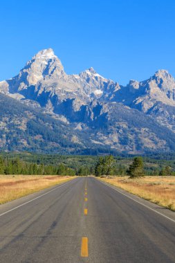Gündüz görüntü, Wyoming, ABD'deki Grand Tetons Milli Parkı