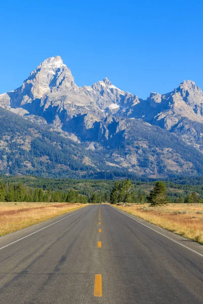 Ciągu Dnia Obrazu Grand Tetons Parku Narodowego Wyoming Stany Zjednoczone — Zdjęcie stockowe