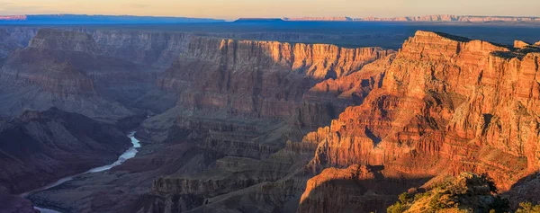 Όμορφο Τοπίο Του Grand Canyon Από Απόψεως Έρημο Κατά Σούρουπο Royalty Free Εικόνες Αρχείου