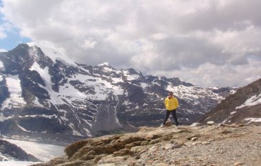 Diavolezza, İsviçre 'de dünyanın tepesindeyim.