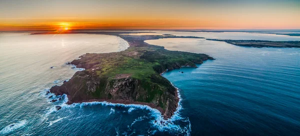 Phillip Adası Helikopterden Gün Batımı — Stok fotoğraf